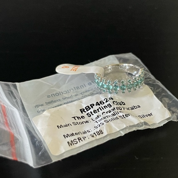 BP Paraiba Tourmaline Sterling Band (RBP 4624) - Picture 2 of 9